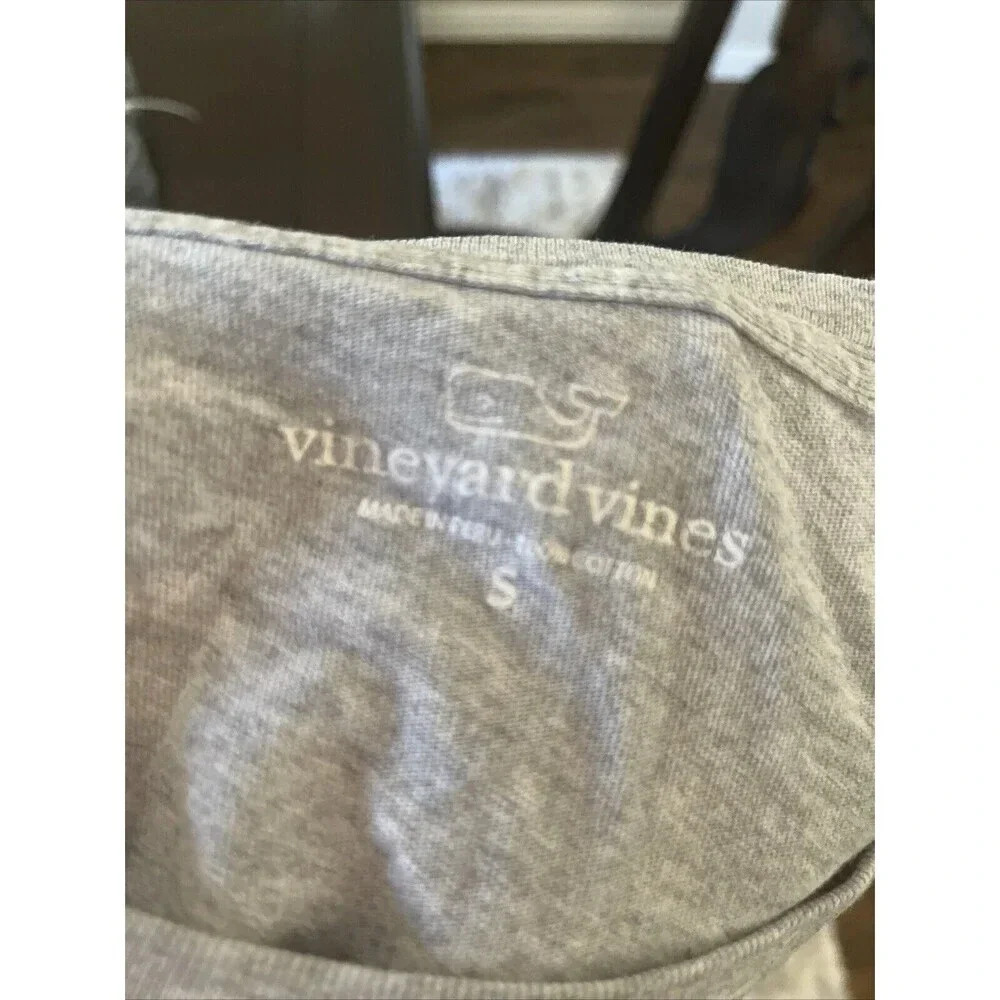 Vineyard Vines Men's American Sailboat Gray Long Sleeve Shirt Size S Preppy - Picture 6 of 6